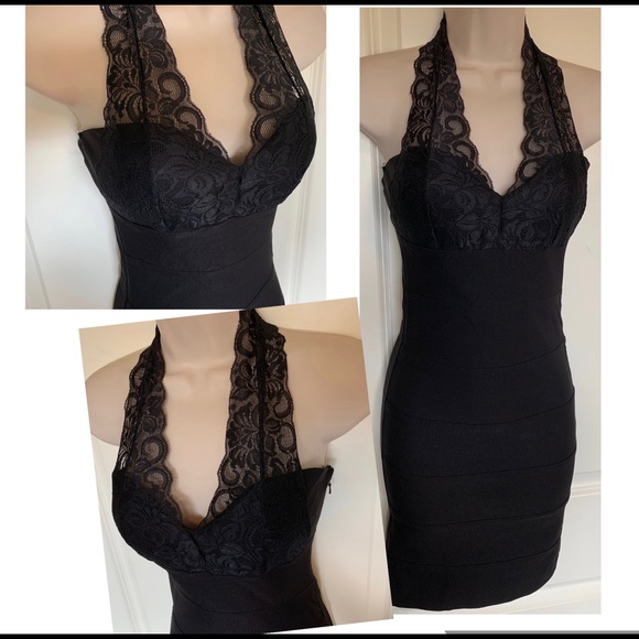 Poetry Dresses & Skirts - NWT Small Lace Padded Bust Bandage Dress